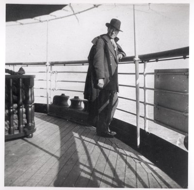 Andre Gide departing for Asia Minor (1869-1951) 1914 by French Photographer